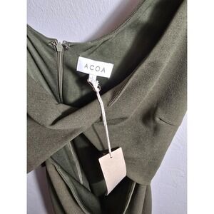 ACOA Collection Mini‎ Dress Cut Out Sleeveless Olive Green Party Size L